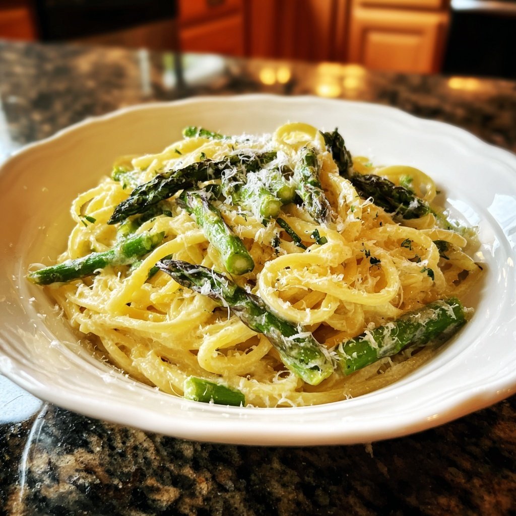 Romantic Asparagus Parmesan Pasta