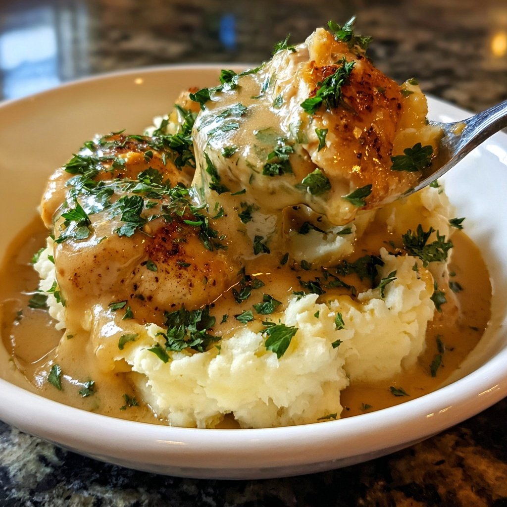 Comfort Food Creamy Chicken and Mashed Potatoes