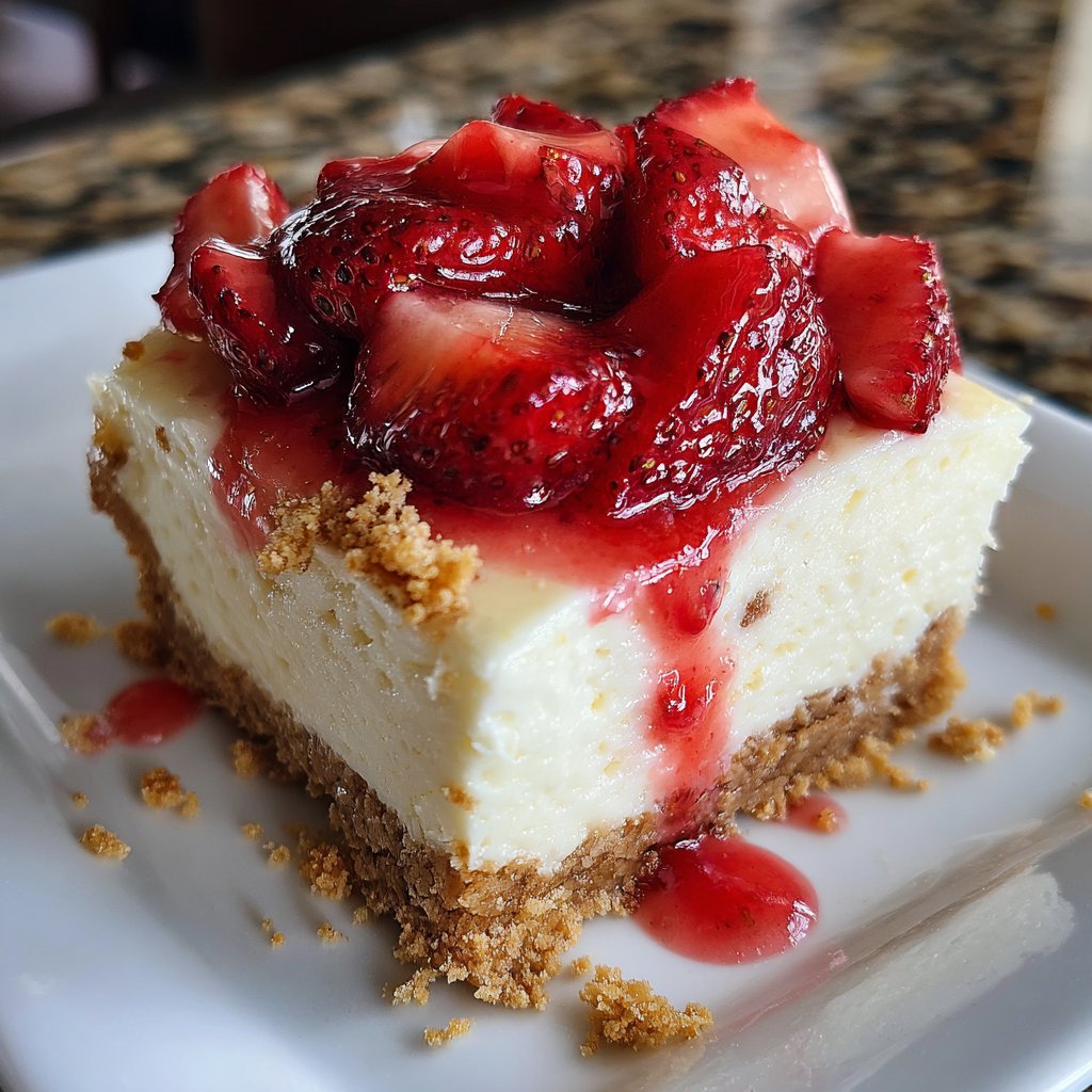 Strawberry Cheesecake Bars No Bake