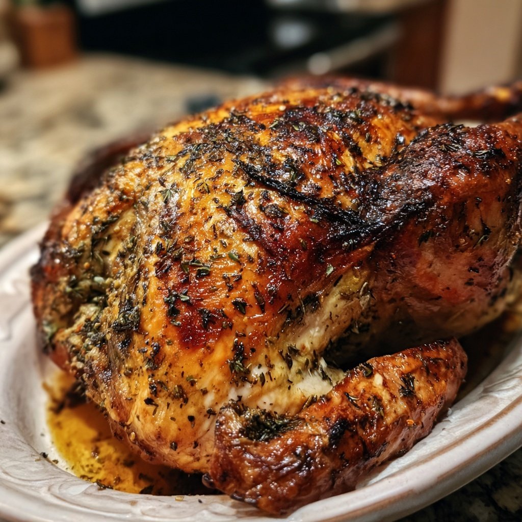 Seasonal & Festive Thanksgiving Herb Stuffed Turkey