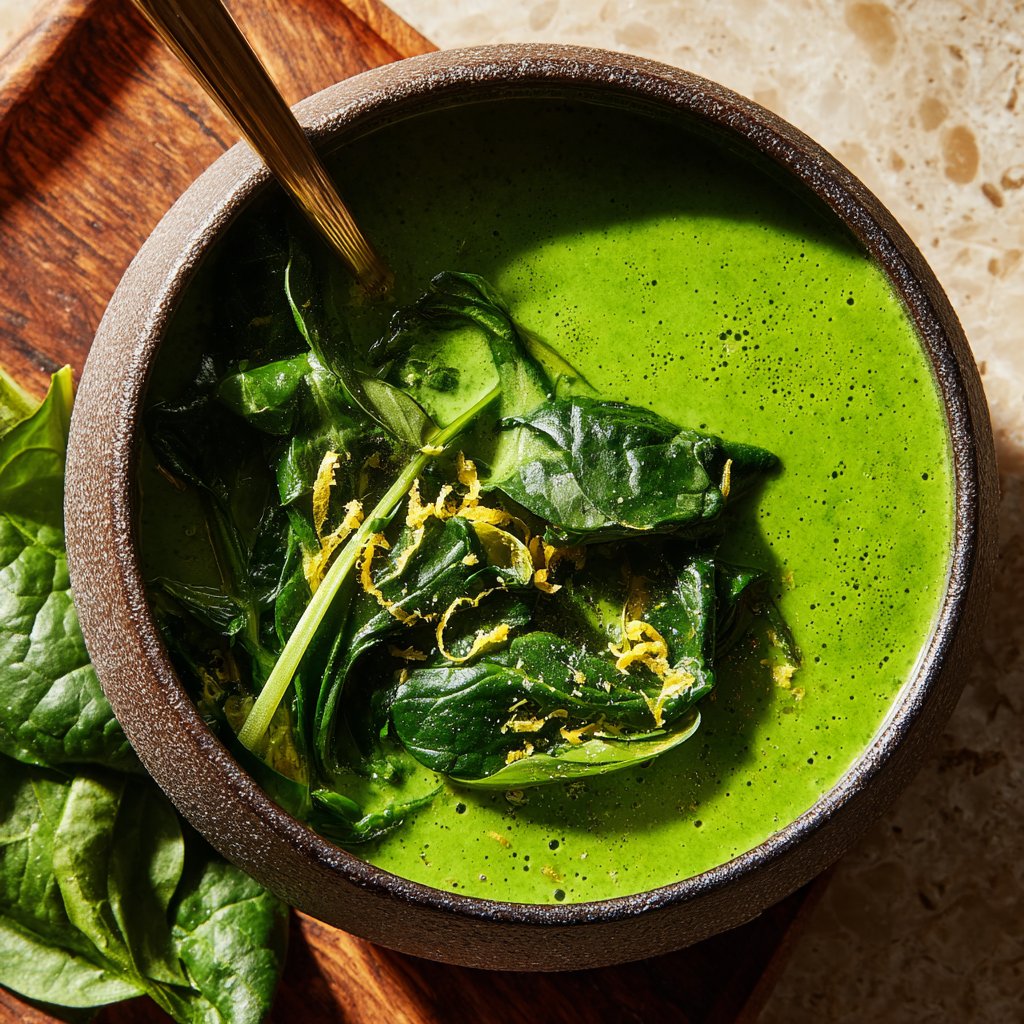 Creamy Lemon Spinach Soup