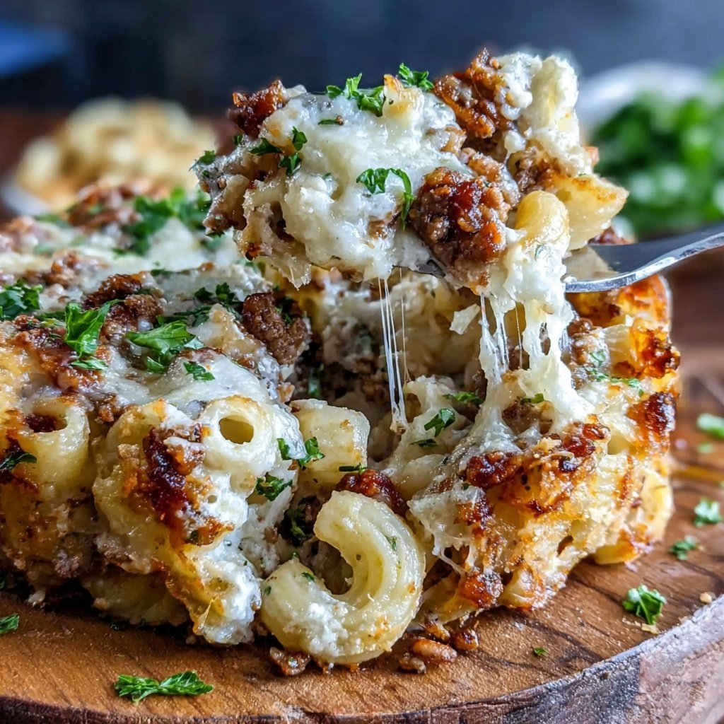 Ground Beef And Cheese Pasta Bake