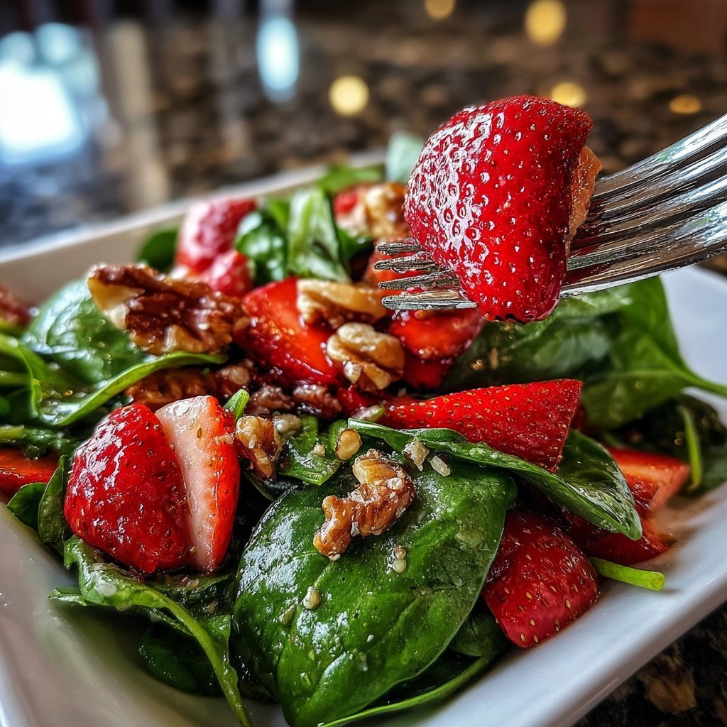 Fresh Strawberry Spinach Salad