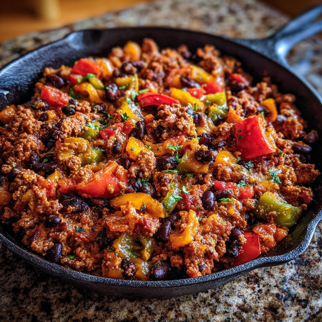 Ground Beef Skillet Mexican Style
