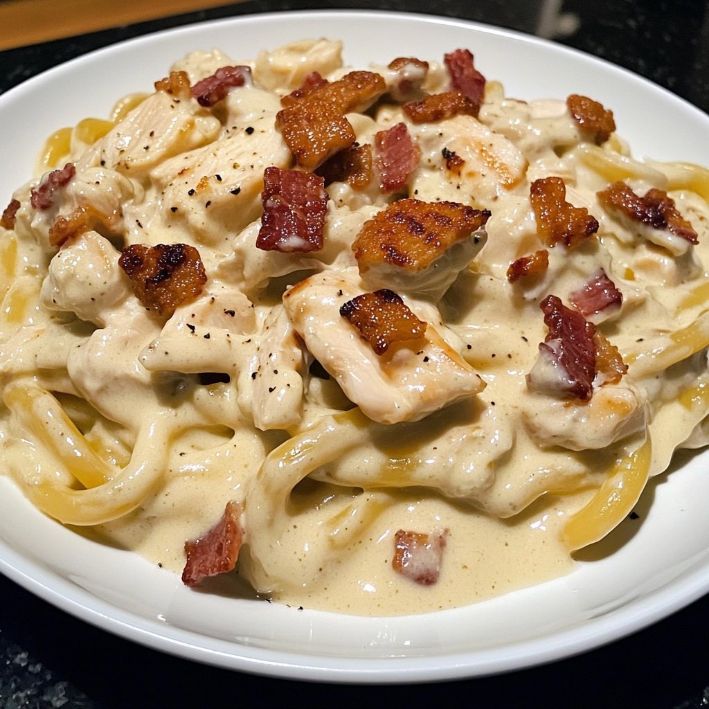 Creamy Chicken Bacon Ranch Pasta
