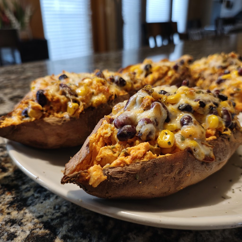 Valentine Dinner Stuffed Sweet Potatoes