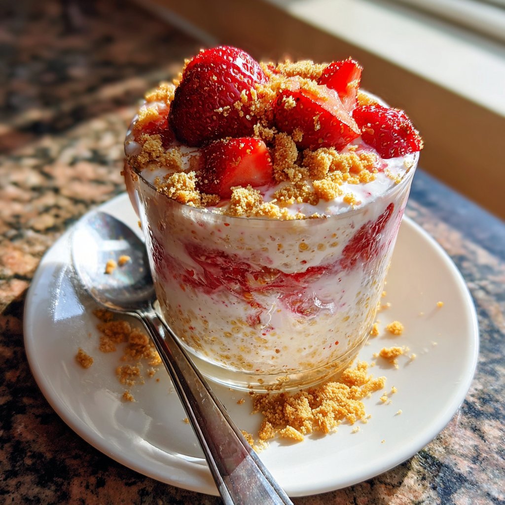 Strawberry Cheesecake Overnight Oats