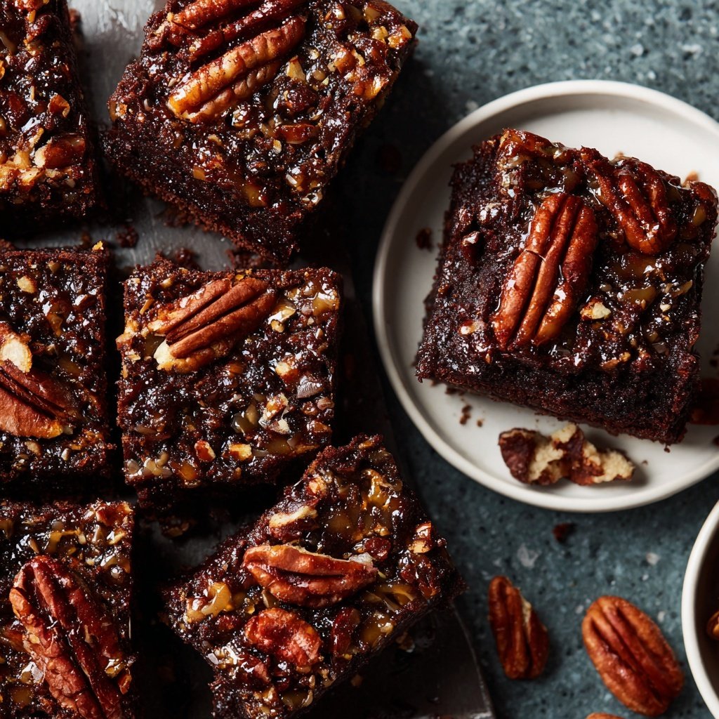 Cottage Cheese Brownies with Maple Pecan Topping