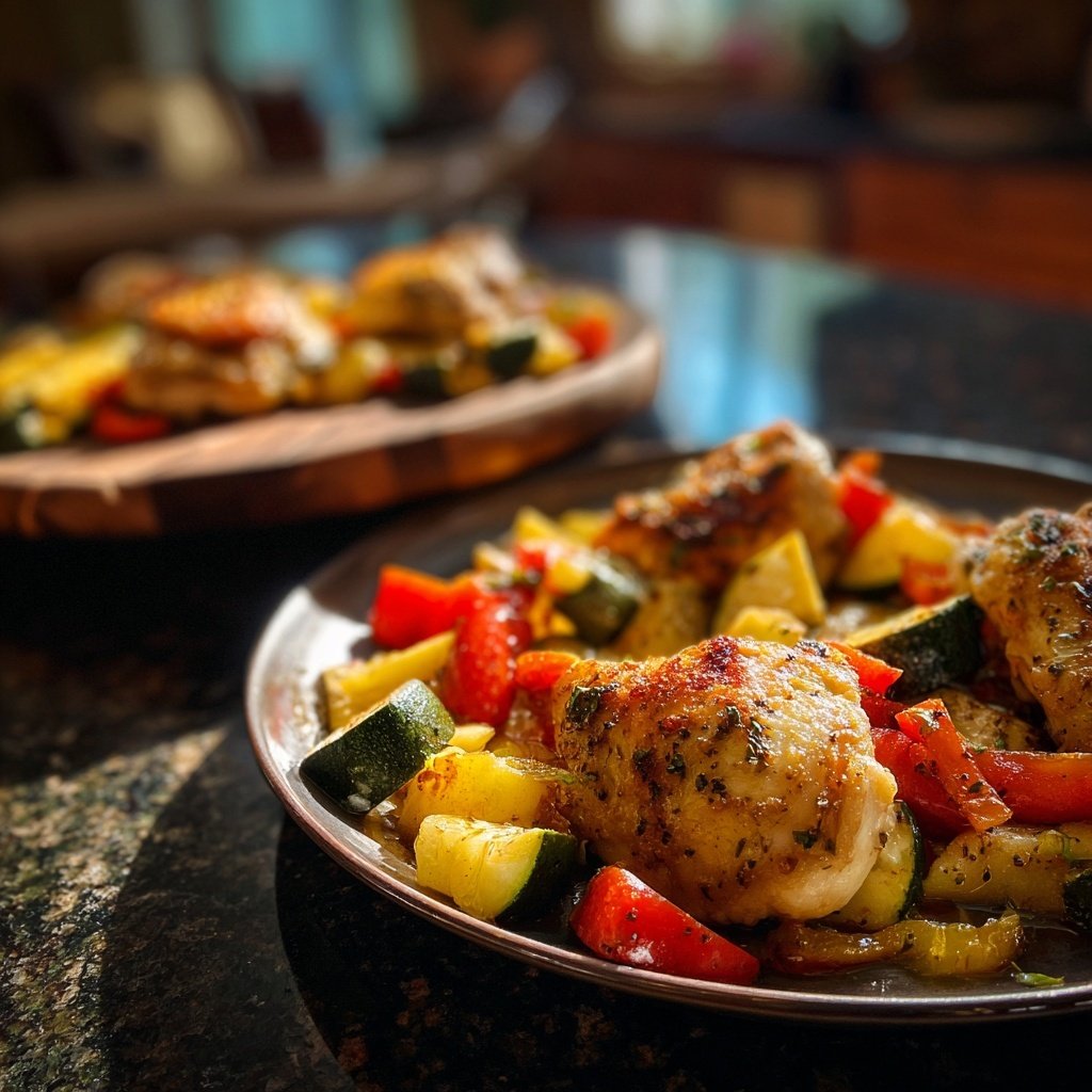 Healthy Sheet Pan Lemon Chicken Dinner