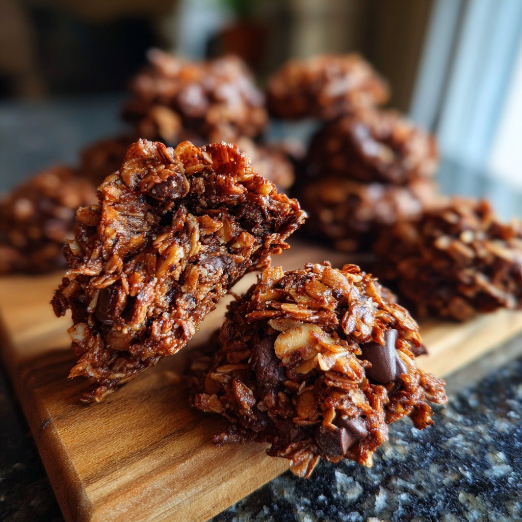 Chocolate Almond Coconut Granola Clusters