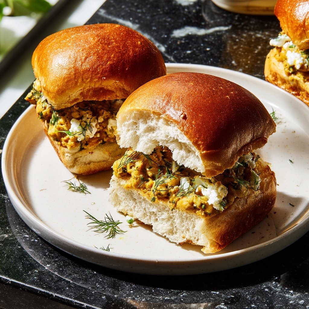 Herbed Chickpea Smash Sliders