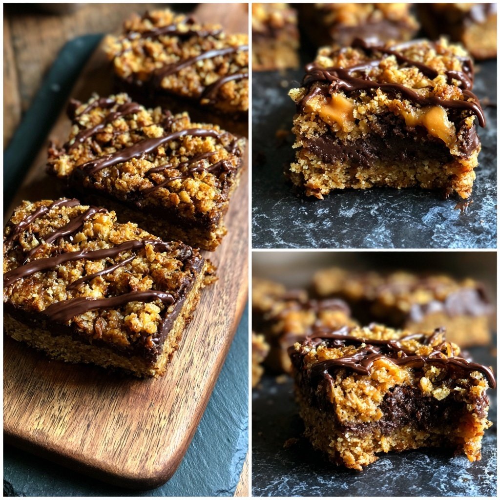 Chocolate Peanut Butter Oatmeal Bars