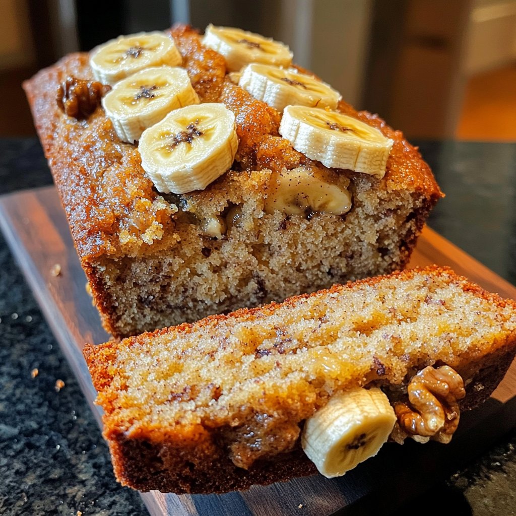 Moist Banana Bread with Ripe Bananas